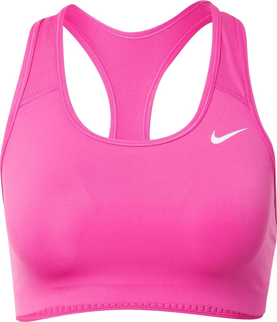 NIKE Sportovní podprsenka pink / bílá