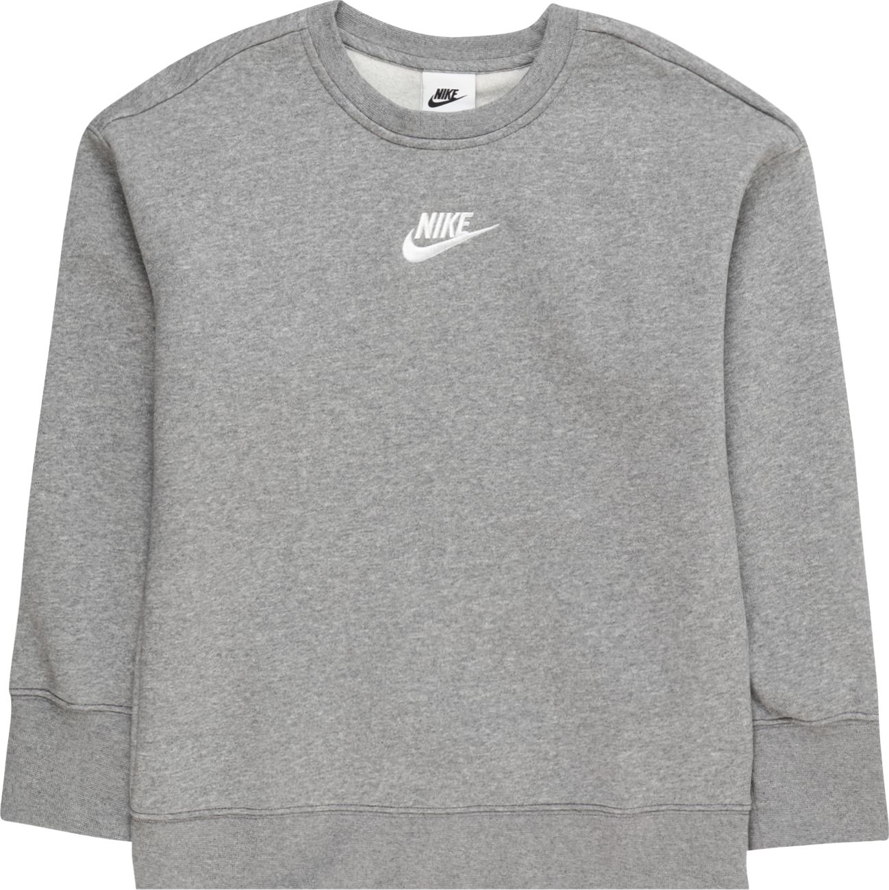 Nike Sportswear Mikina šedý melír / bílá