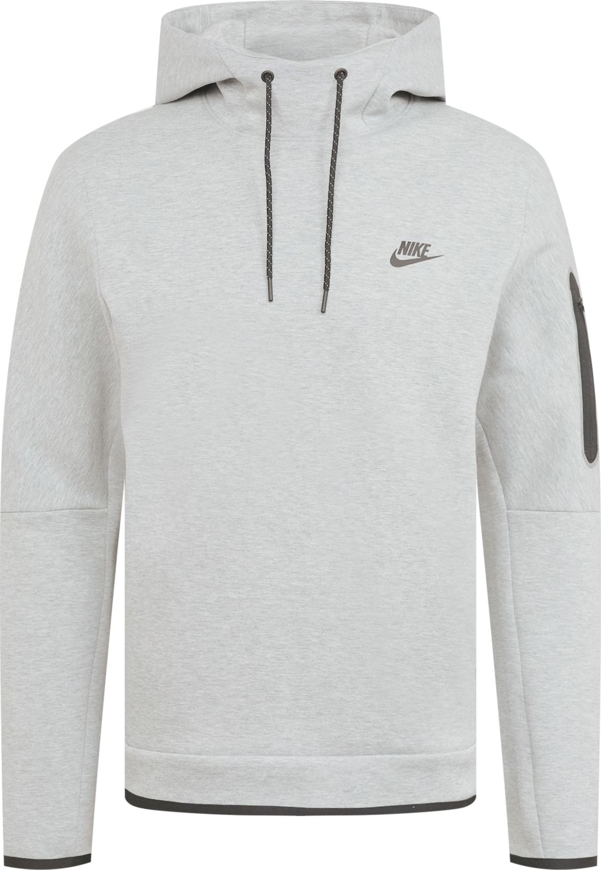 NIKE Sportovní mikina světle šedá / černá