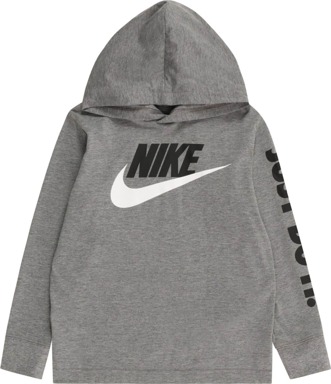 Nike Sportswear Mikina šedá / černá / bílá