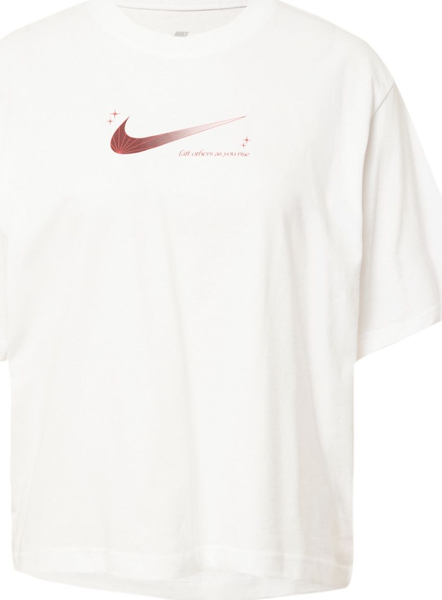 Nike Sportswear Tričko burgundská červeň / melounová / bílá