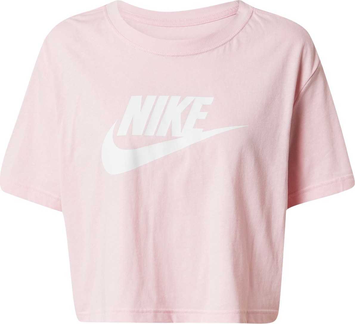 Nike Sportswear Tričko růžová / bílá