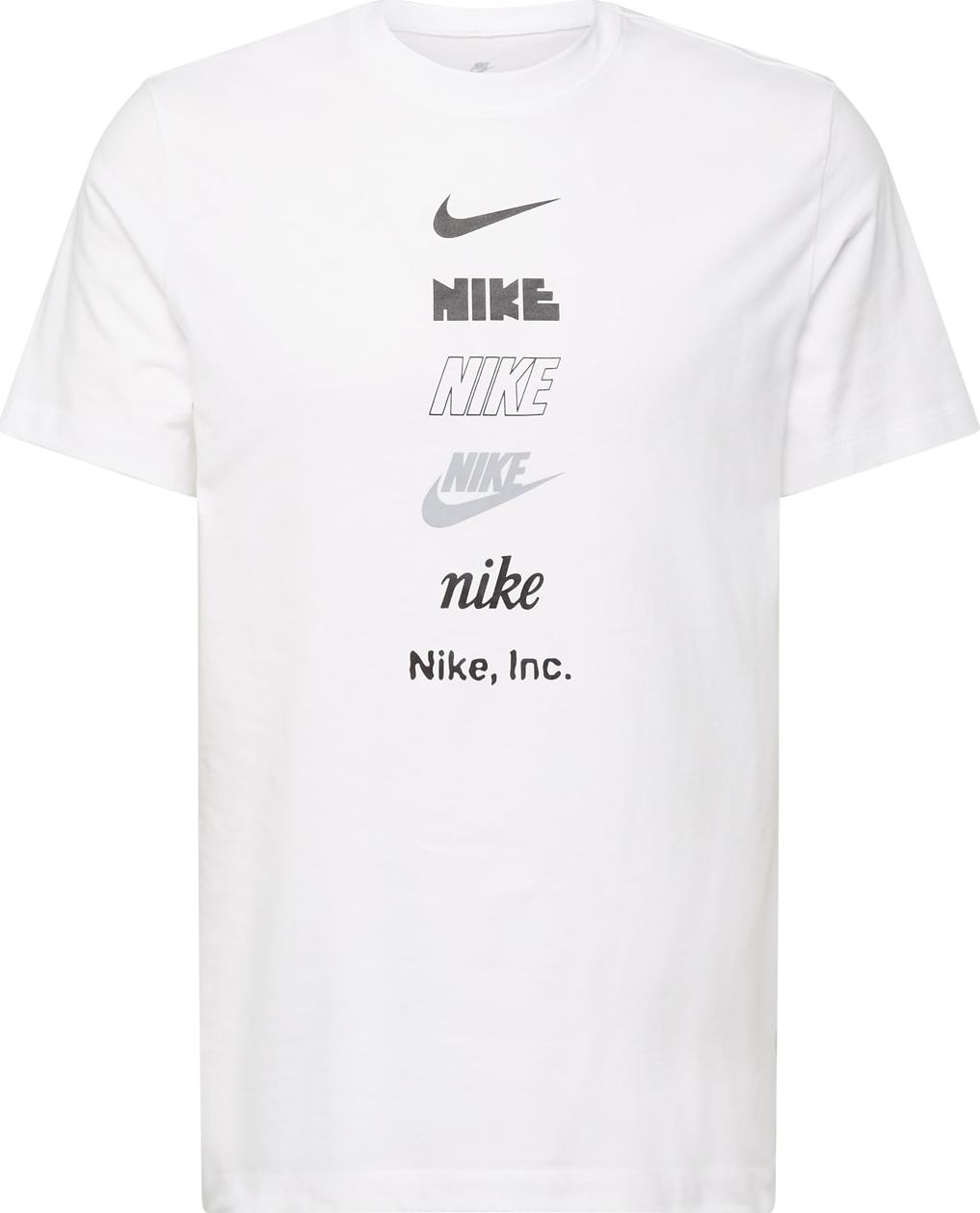 Nike Sportswear Tričko šedá / černá / bílá