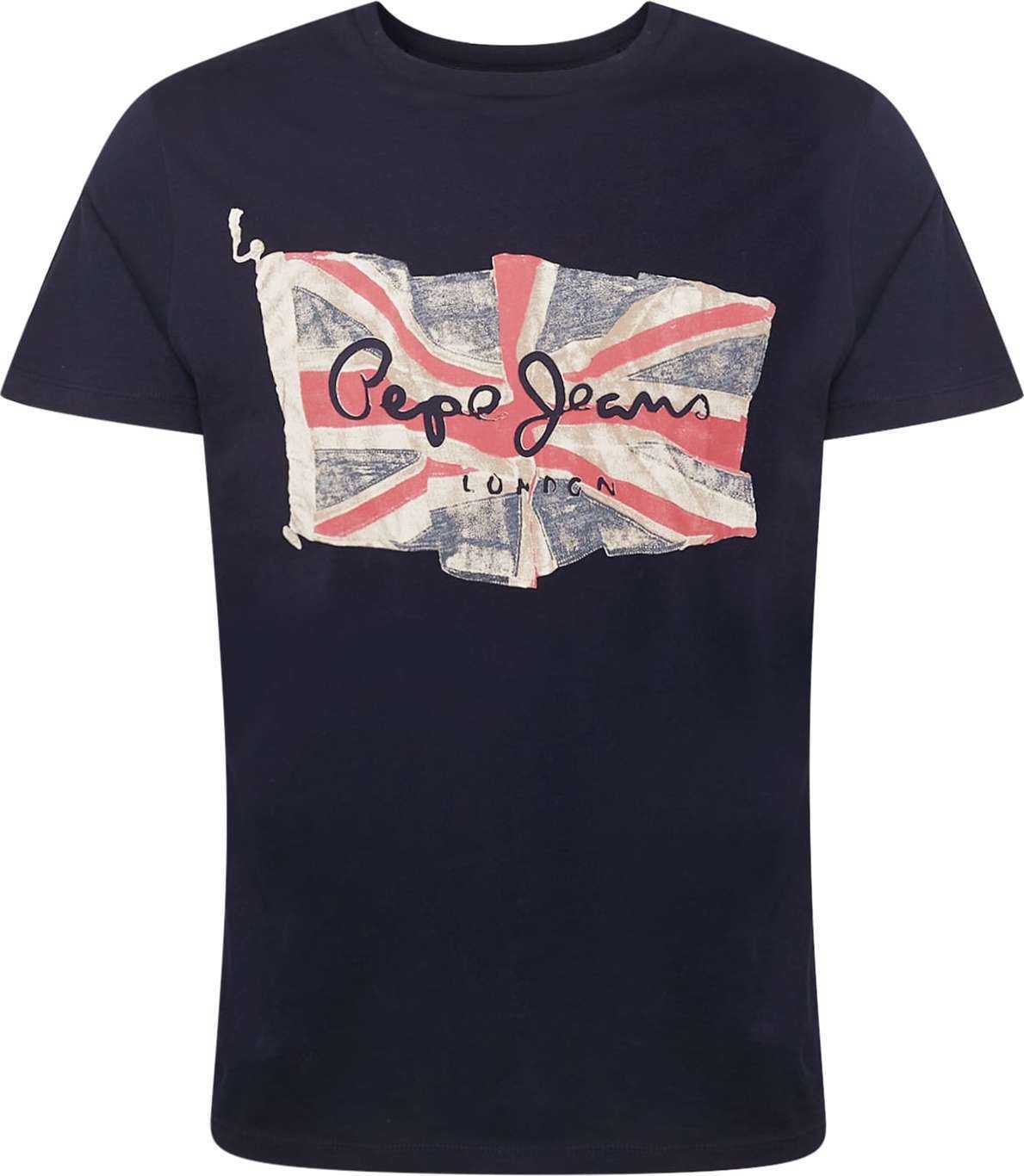 Pepe Jeans Tričko tmavě modrá / červená / bílá