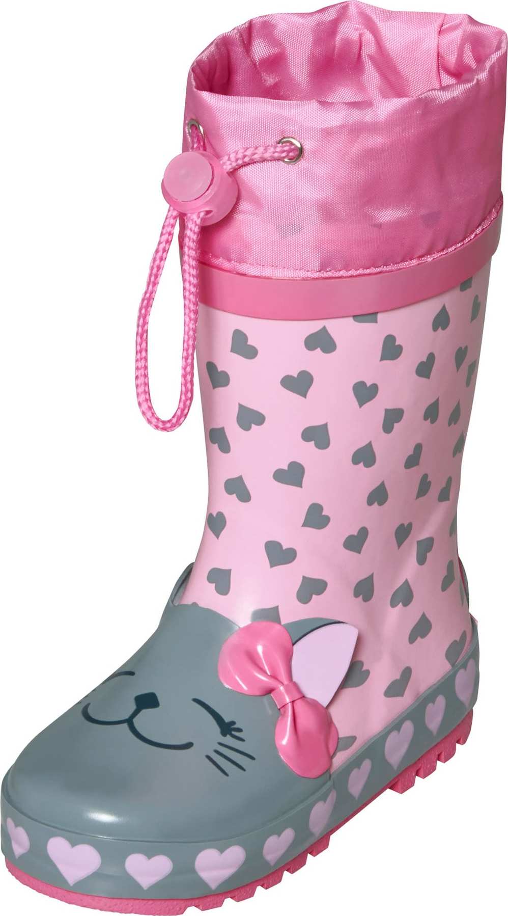 PLAYSHOES Gumové holínky 'Katze' pastelově zelená / růžová