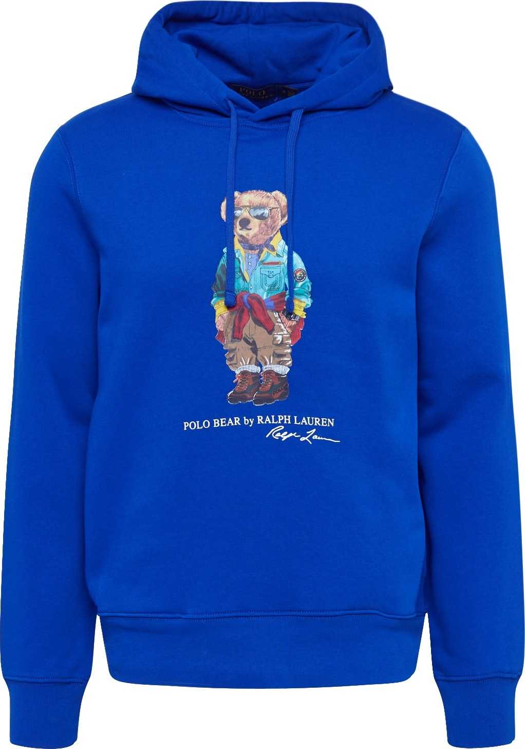 Polo Ralph Lauren Mikina královská modrá / světlemodrá / hnědá / žlutá