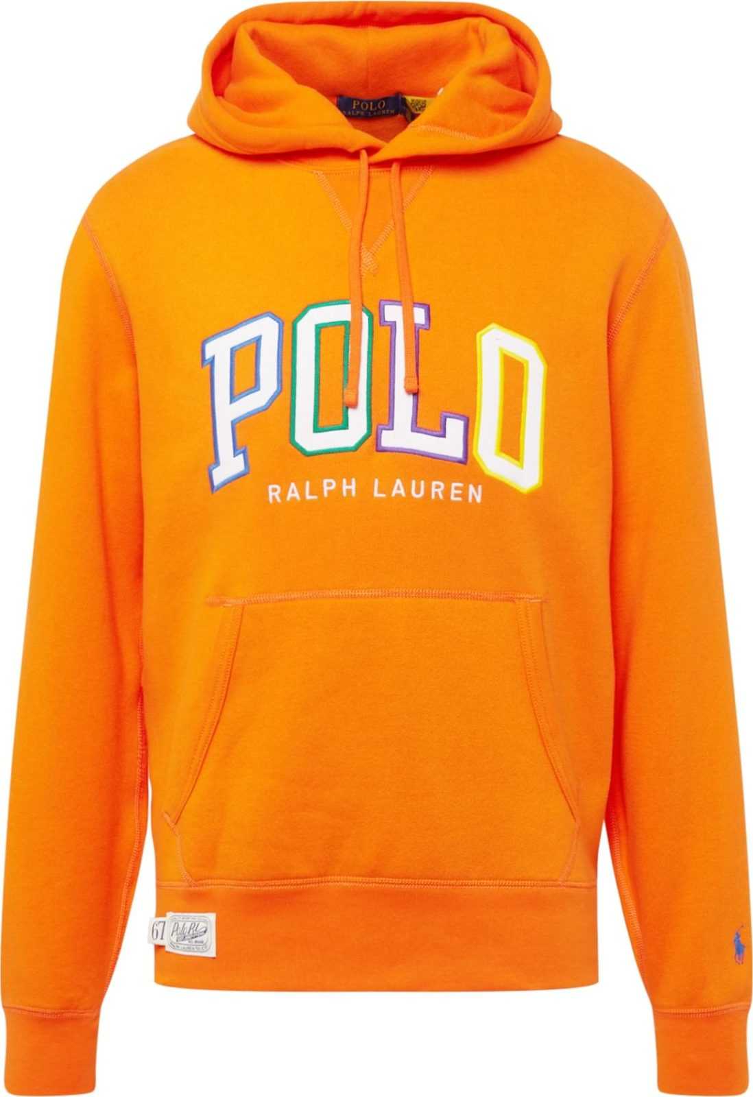 Polo Ralph Lauren Mikina zelená / fialová / oranžová / bílá