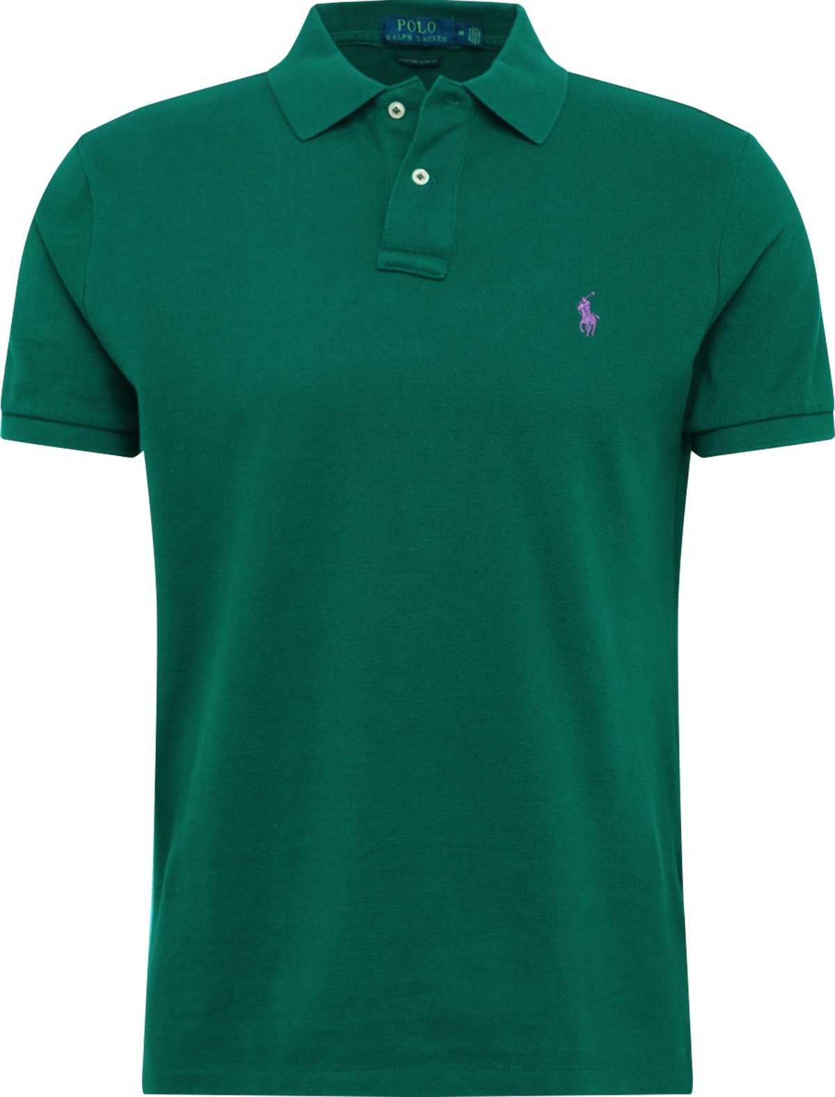 Polo Ralph Lauren Tričko tmavě zelená / fialová