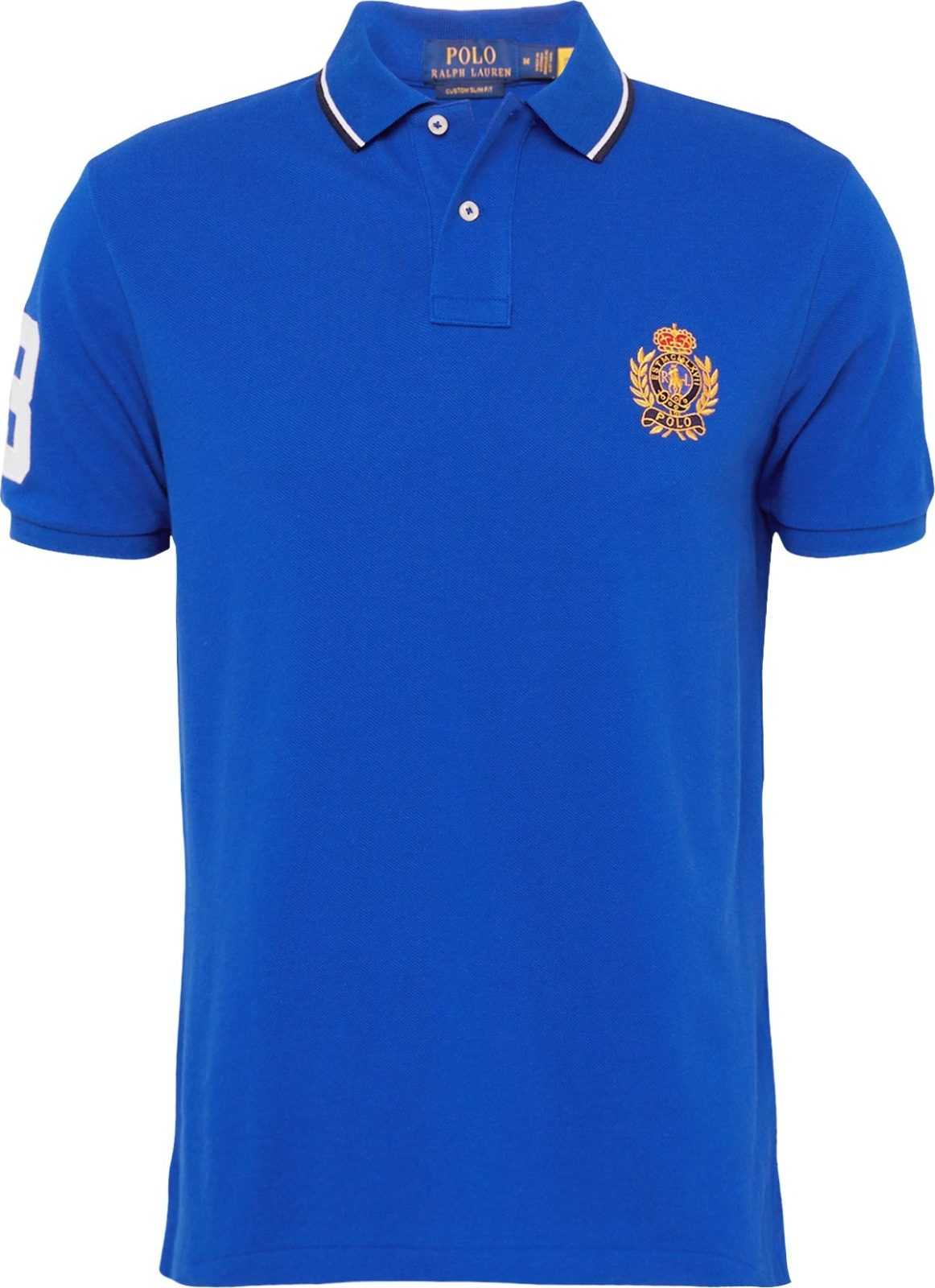 Polo Ralph Lauren Tričko tmavě modrá / zlatě žlutá / zelená / bílá