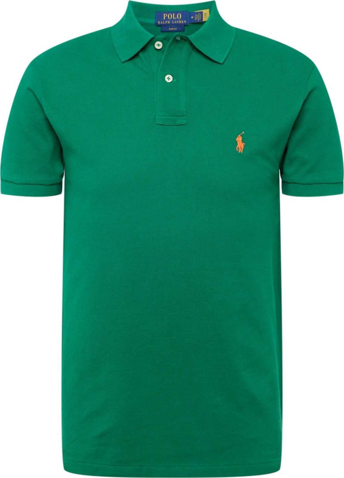 Polo Ralph Lauren Tričko zelená / oranžová