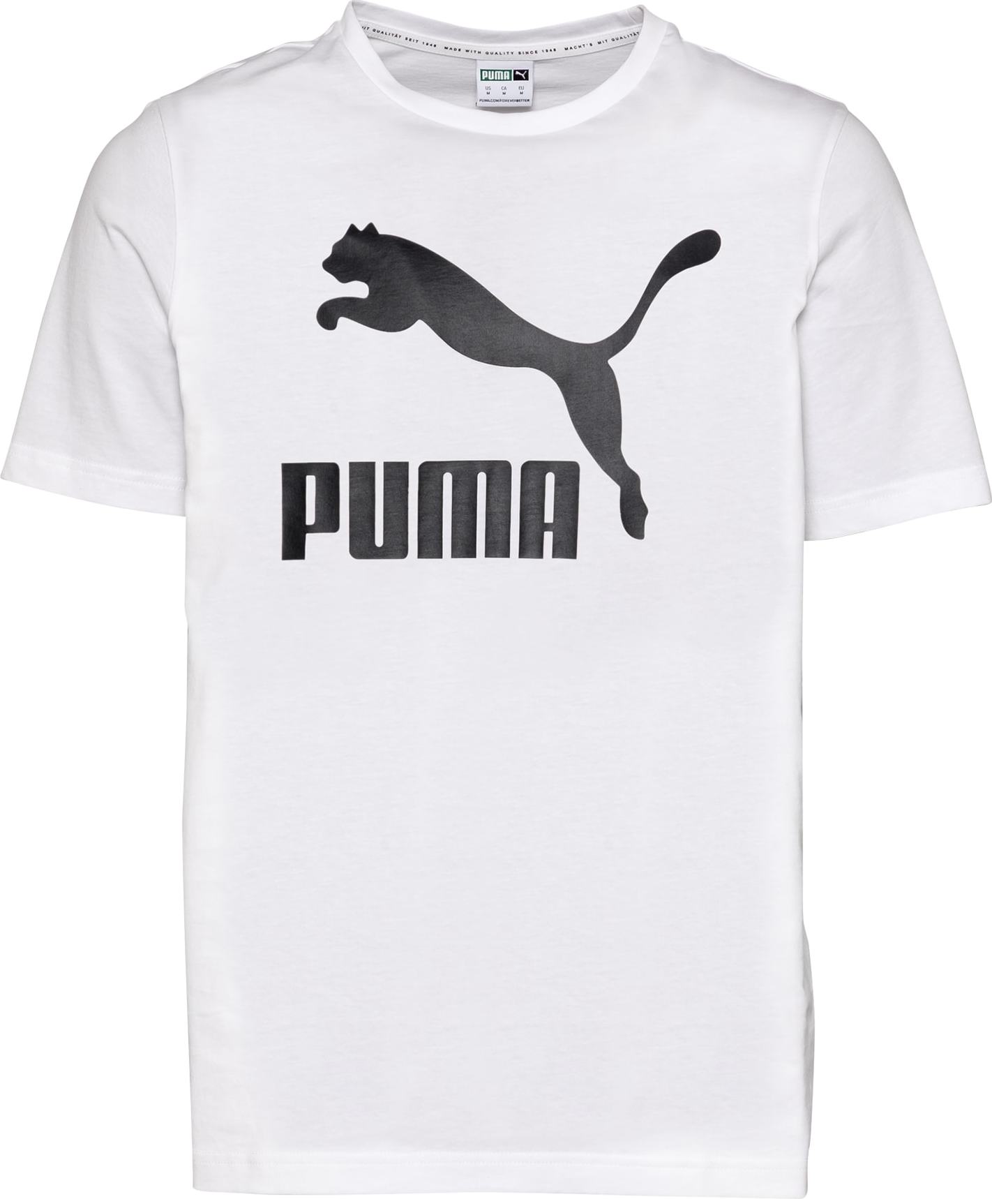 PUMA Tričko černá / bílá