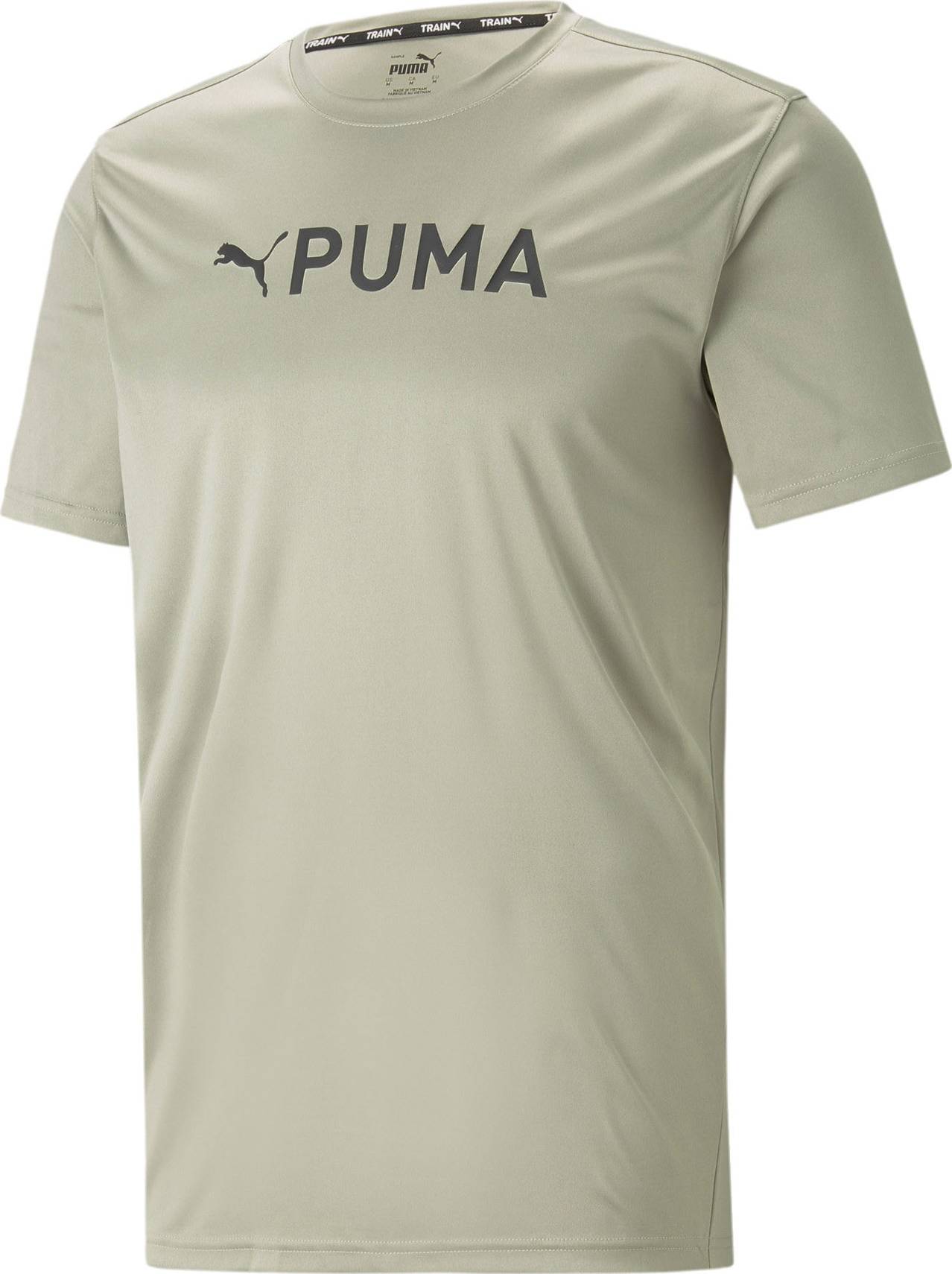 PUMA Funkční tričko starobéžová / černá