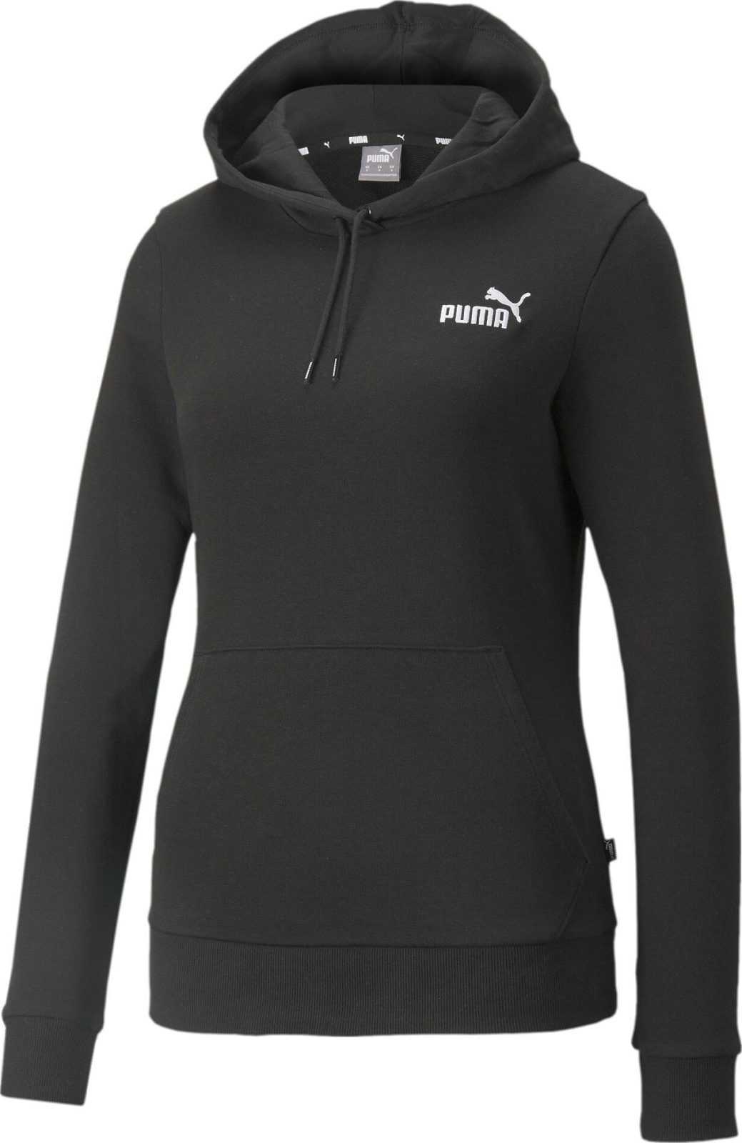 PUMA Sportovní mikina černá / bílá