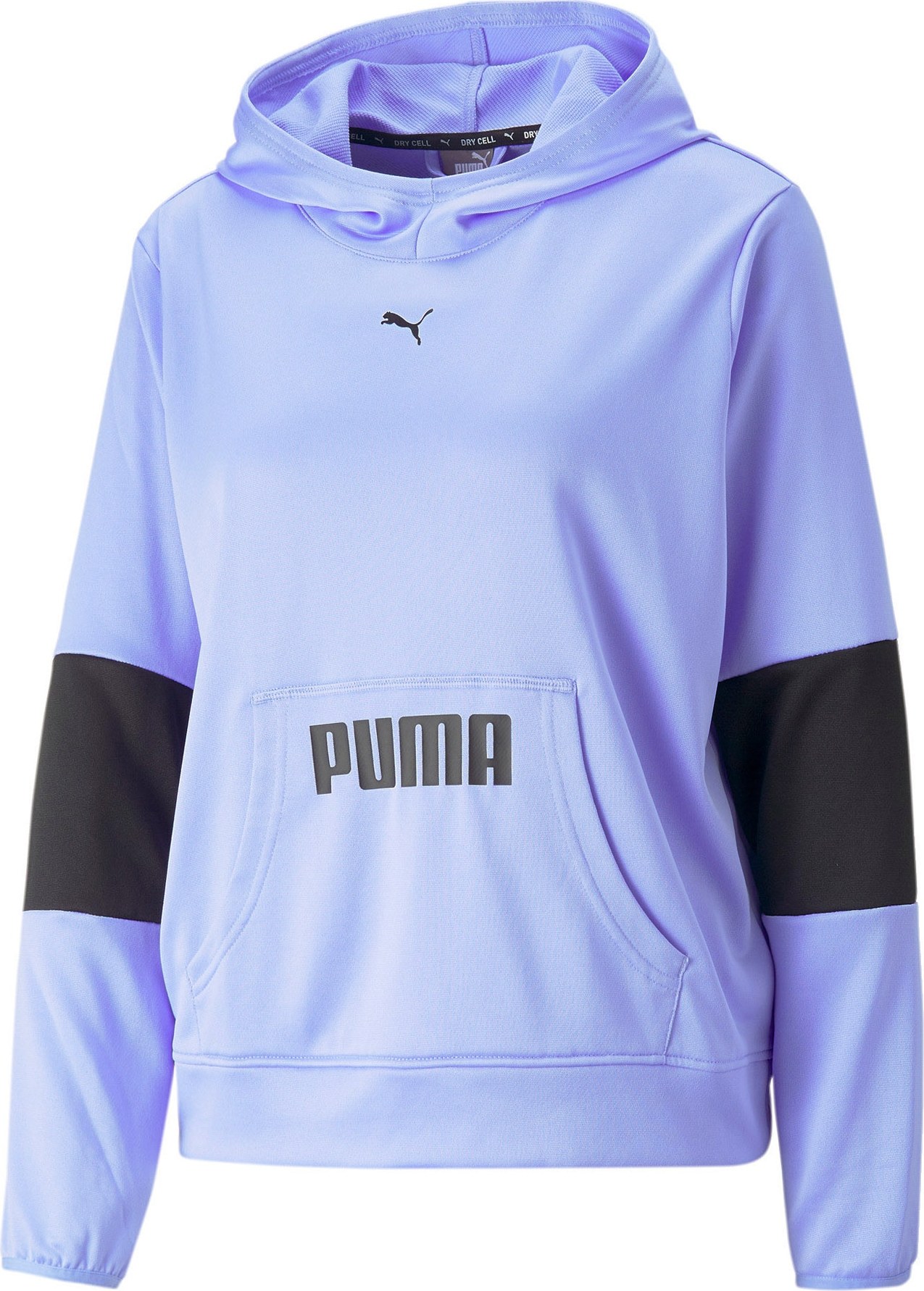 PUMA Sportovní mikina fialová / černá