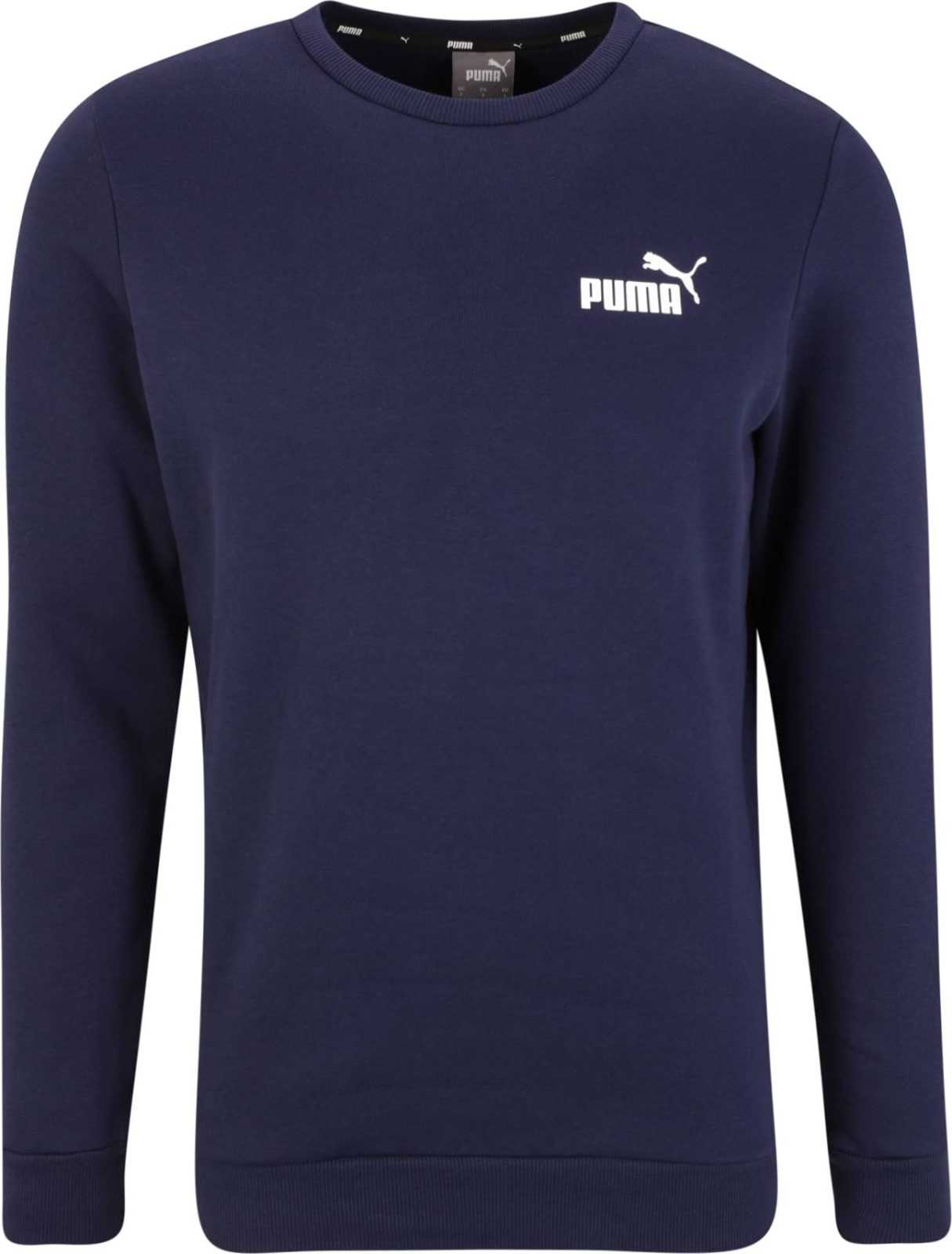 PUMA Sportovní mikina námořnická modř / bílá