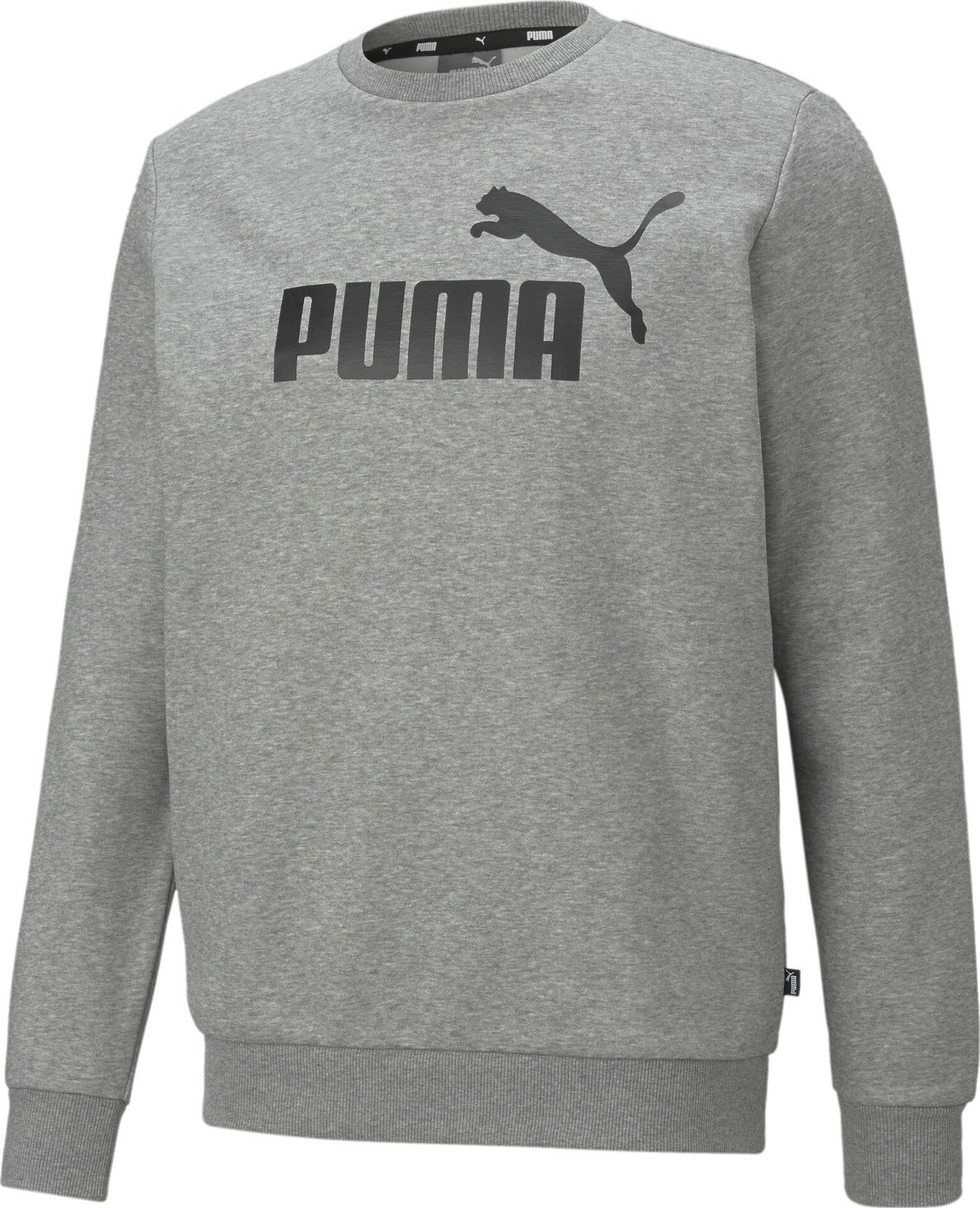 PUMA Sportovní mikina šedý melír / černá