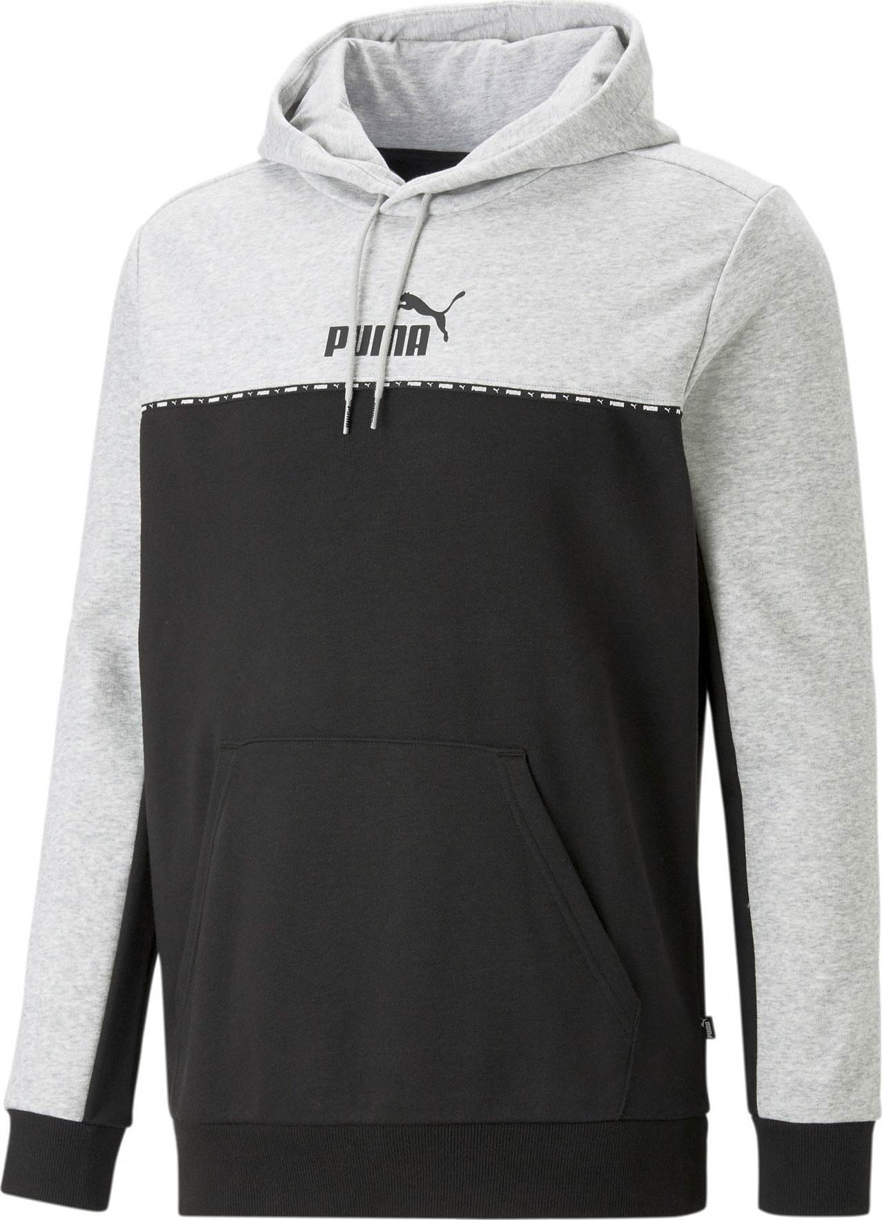 PUMA Sportovní mikina šedý melír / černá