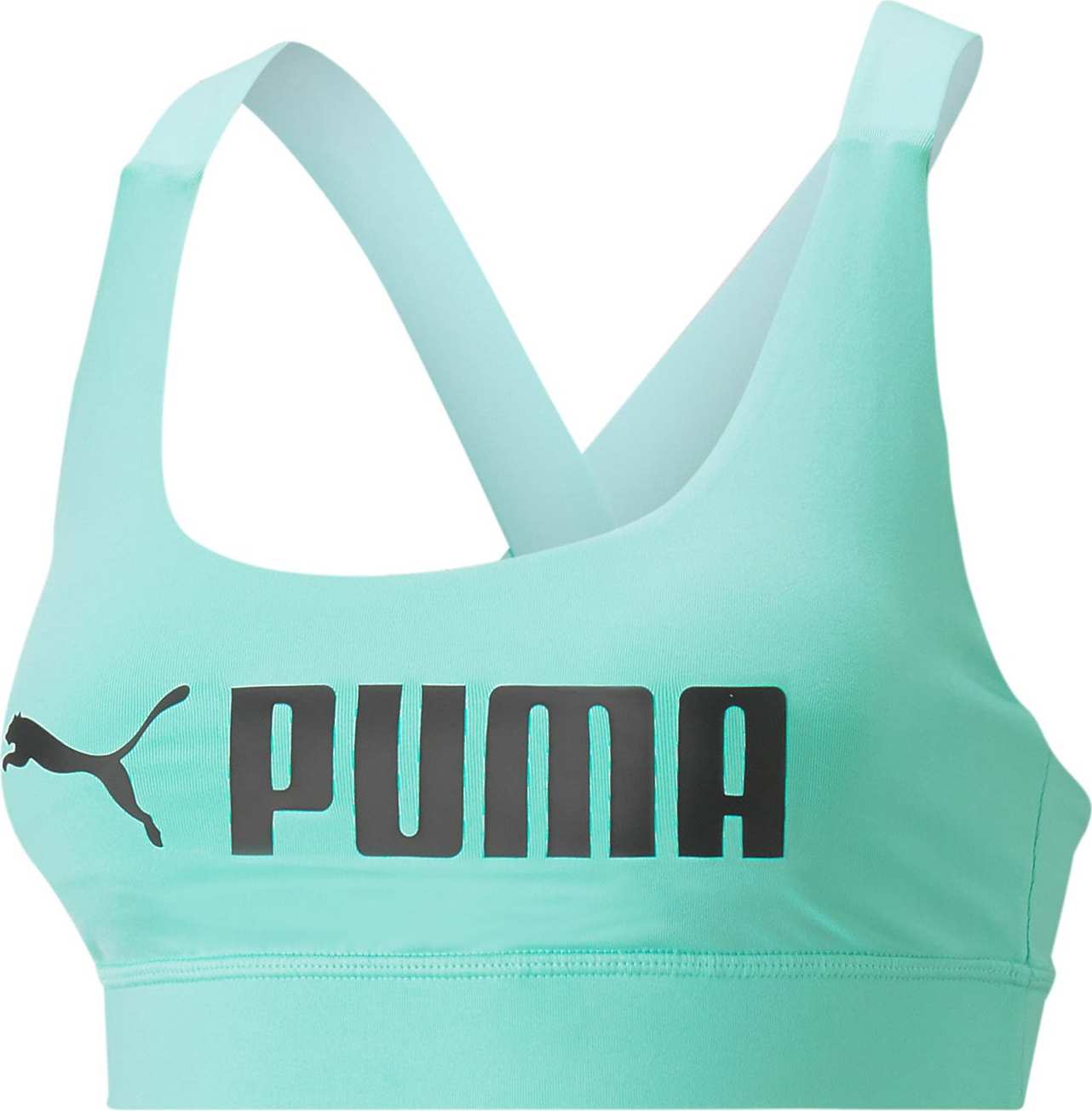 PUMA Sportovní podprsenka mátová / černá