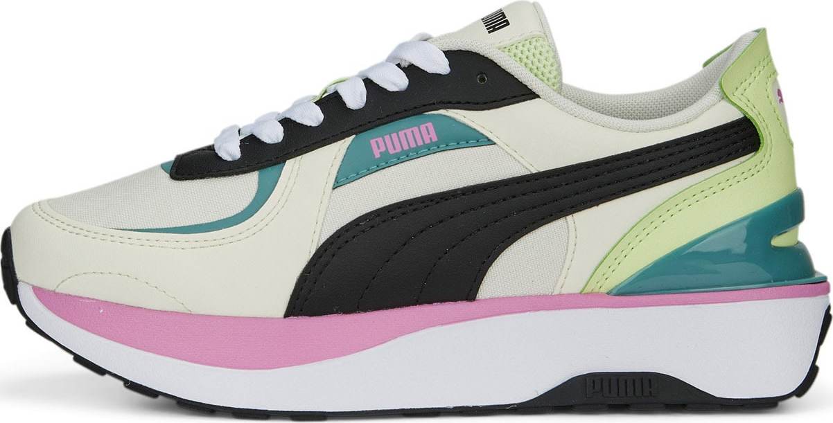 PUMA Tenisky 'Cruise Rider NU Pop Wns' smaragdová / pastelově zelená / černá / barva bílé vlny