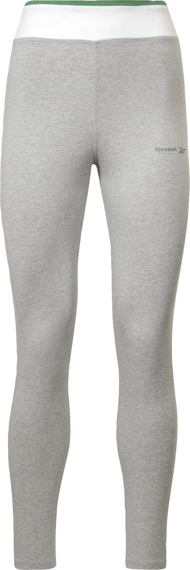 Reebok Sport Sportovní kalhoty šedý melír / kiwi / bílá