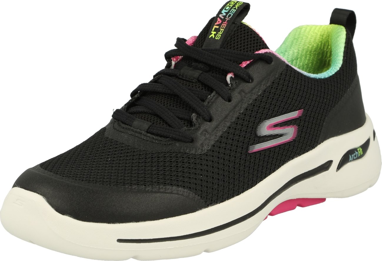 Skechers Performance Sportovní boty 'Go Walk Arch Fit' stříbrně šedá / pink / černá