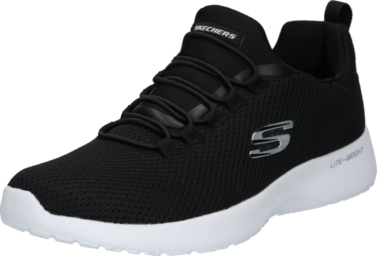 SKECHERS Slip on boty 'Dynamight' černá / bílá