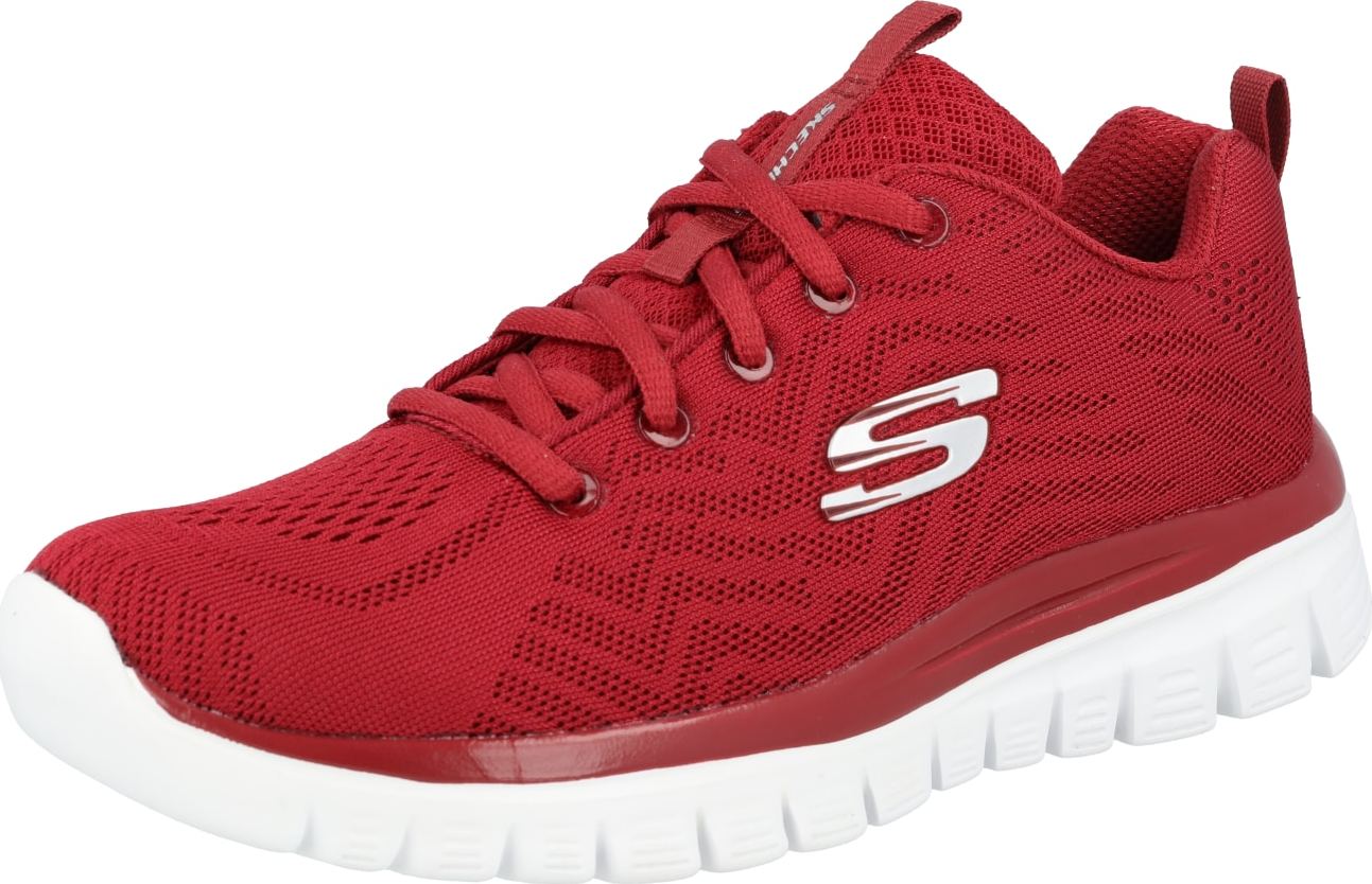 SKECHERS Tenisky 'Graceful' tmavě červená / bílá