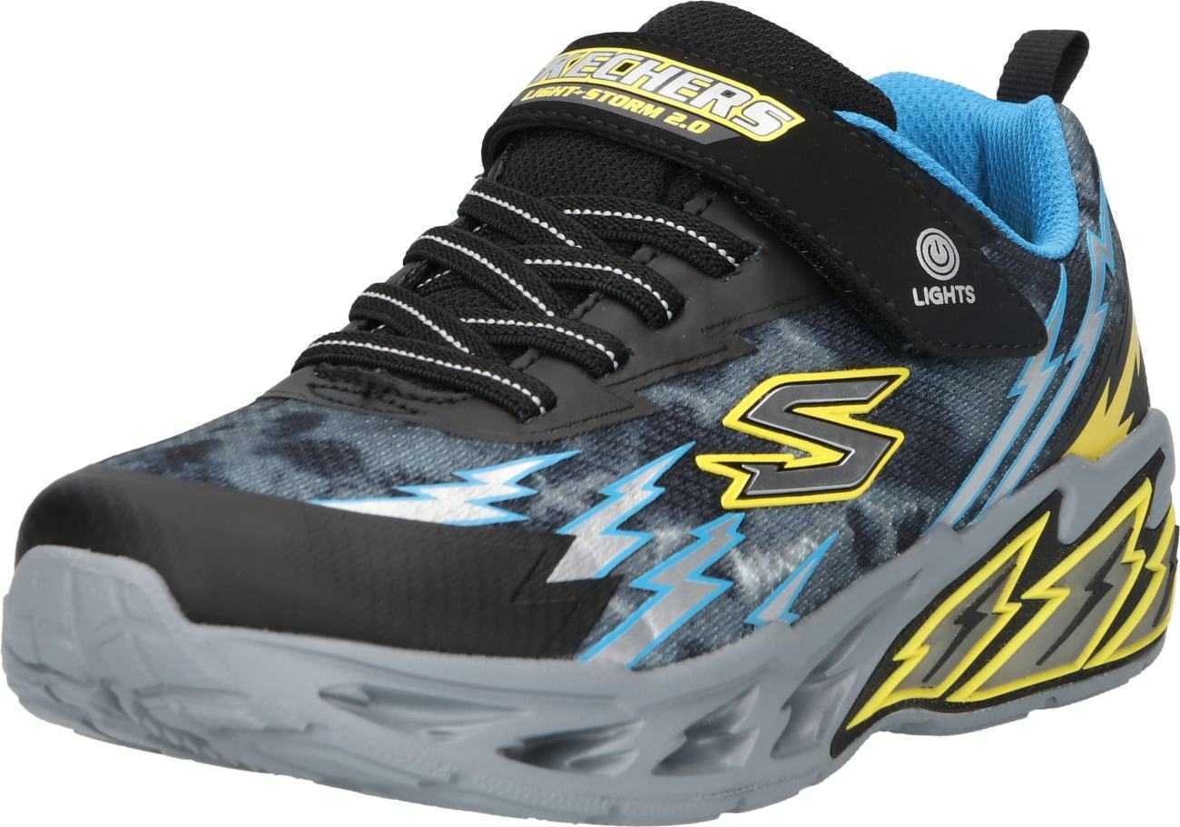 SKECHERS Tenisky 'Light Storm' modrá / žlutá / šedá / černá