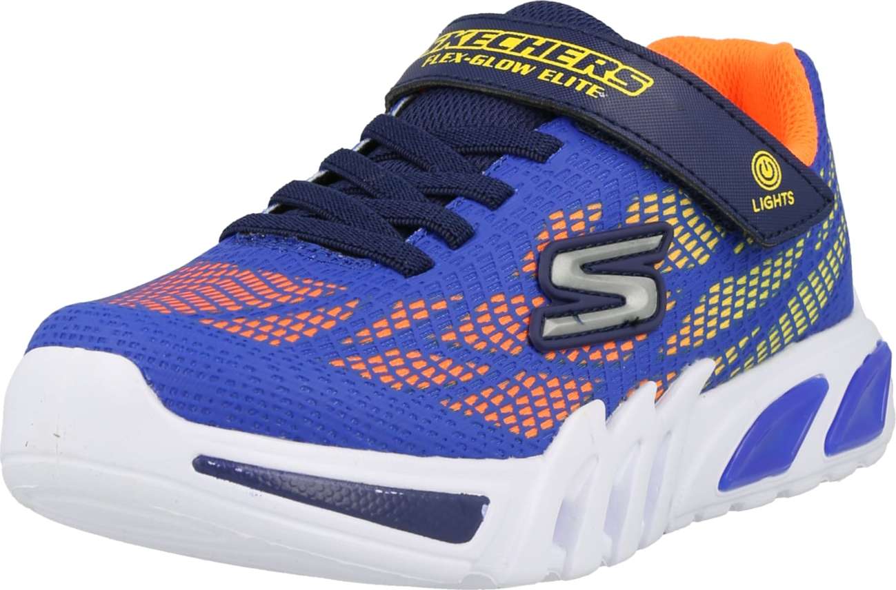 SKECHERS Tenisky námořnická modř / šedá / fialkově modrá / oranžová