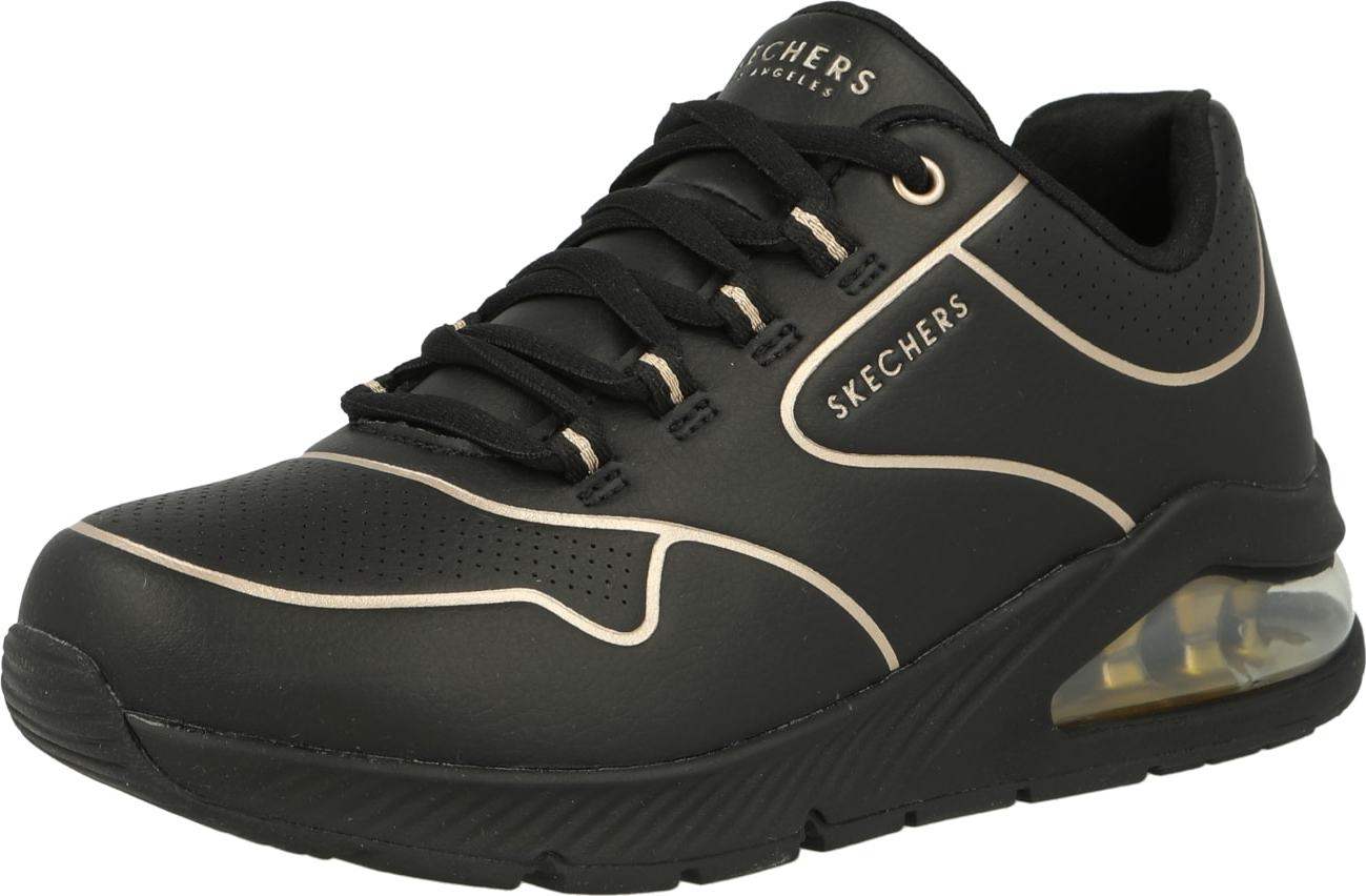 SKECHERS Tenisky zlatá / černá