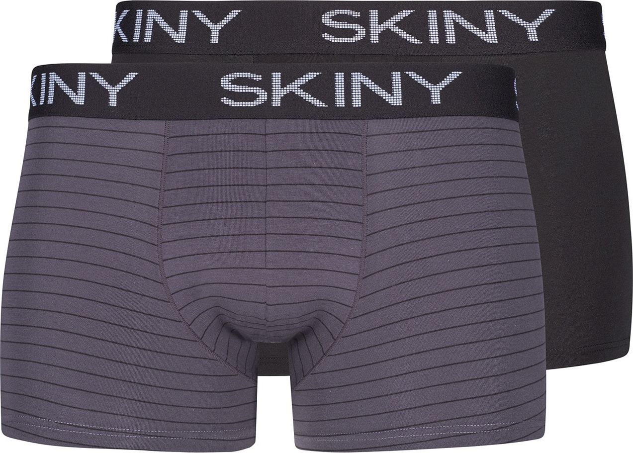 Skiny Boxerky tmavě šedá / černá / bílá