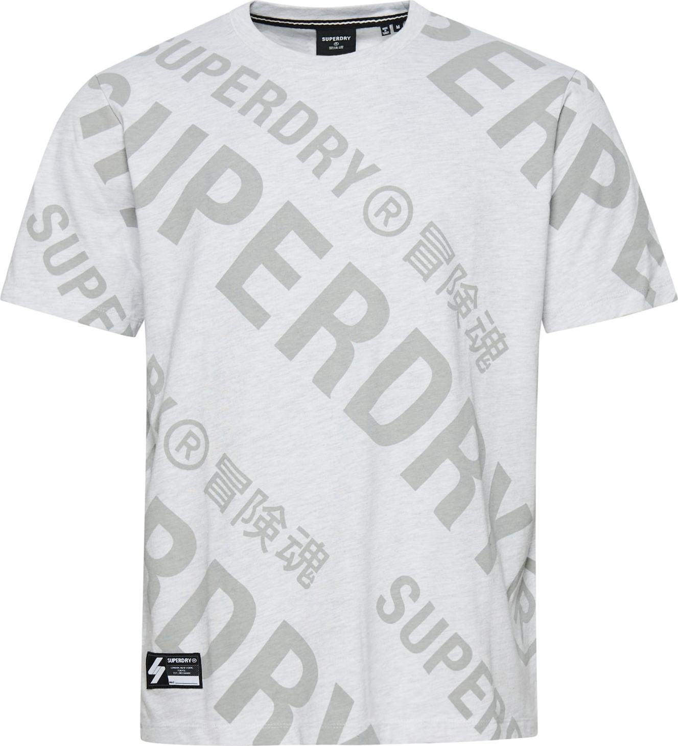 Superdry Tričko šedá / světle šedá