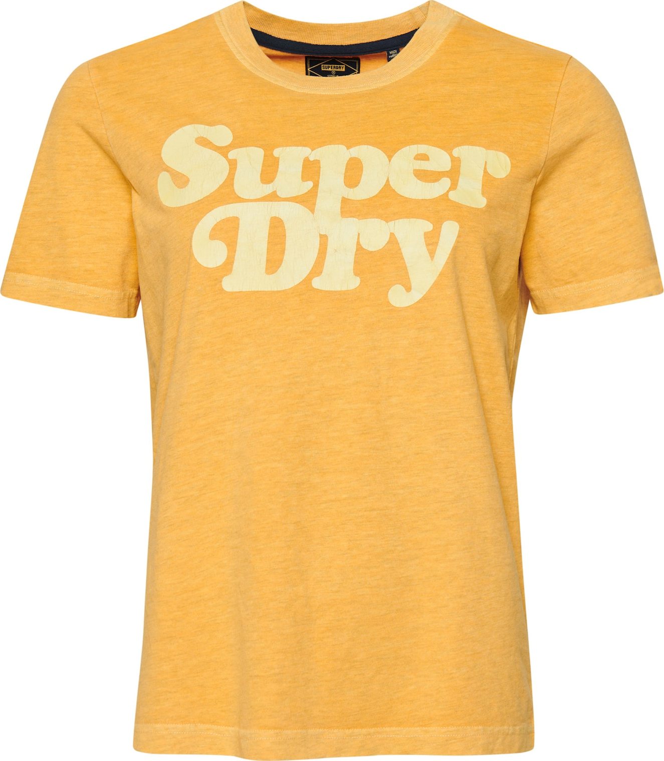 Superdry Tričko světle žlutá / žlutý melír