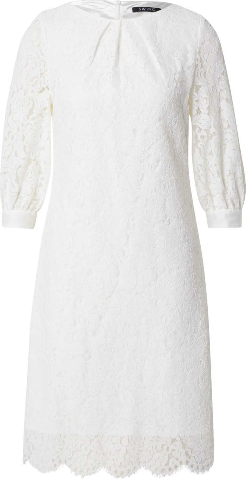 SWING Koktejlové šaty bílá