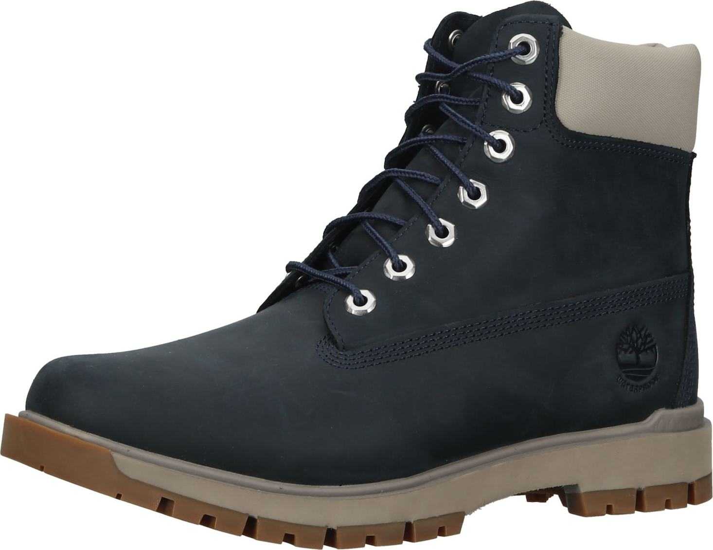 TIMBERLAND Šněrovací boty námořnická modř / šedobéžová