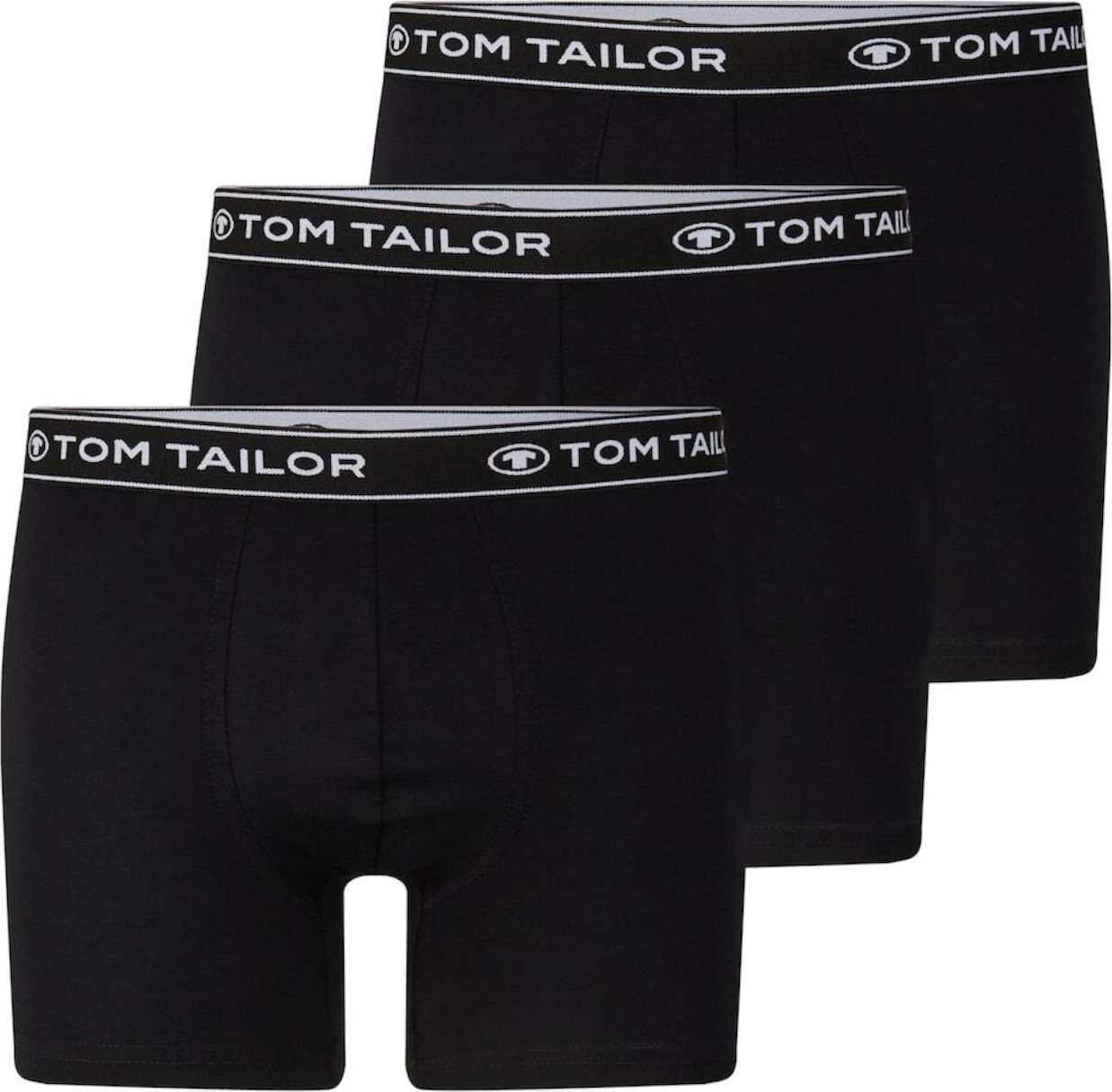 TOM TAILOR Boxerky černá / bílá