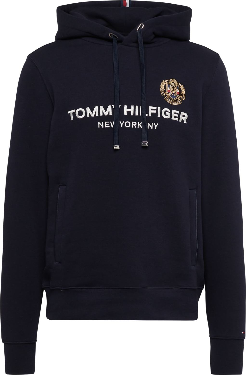 TOMMY HILFIGER Mikina béžová / noční modrá / červená / bílá