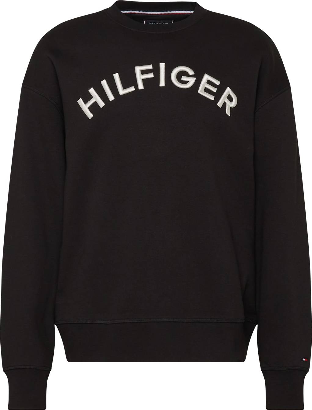 TOMMY HILFIGER Mikina černá / bílá