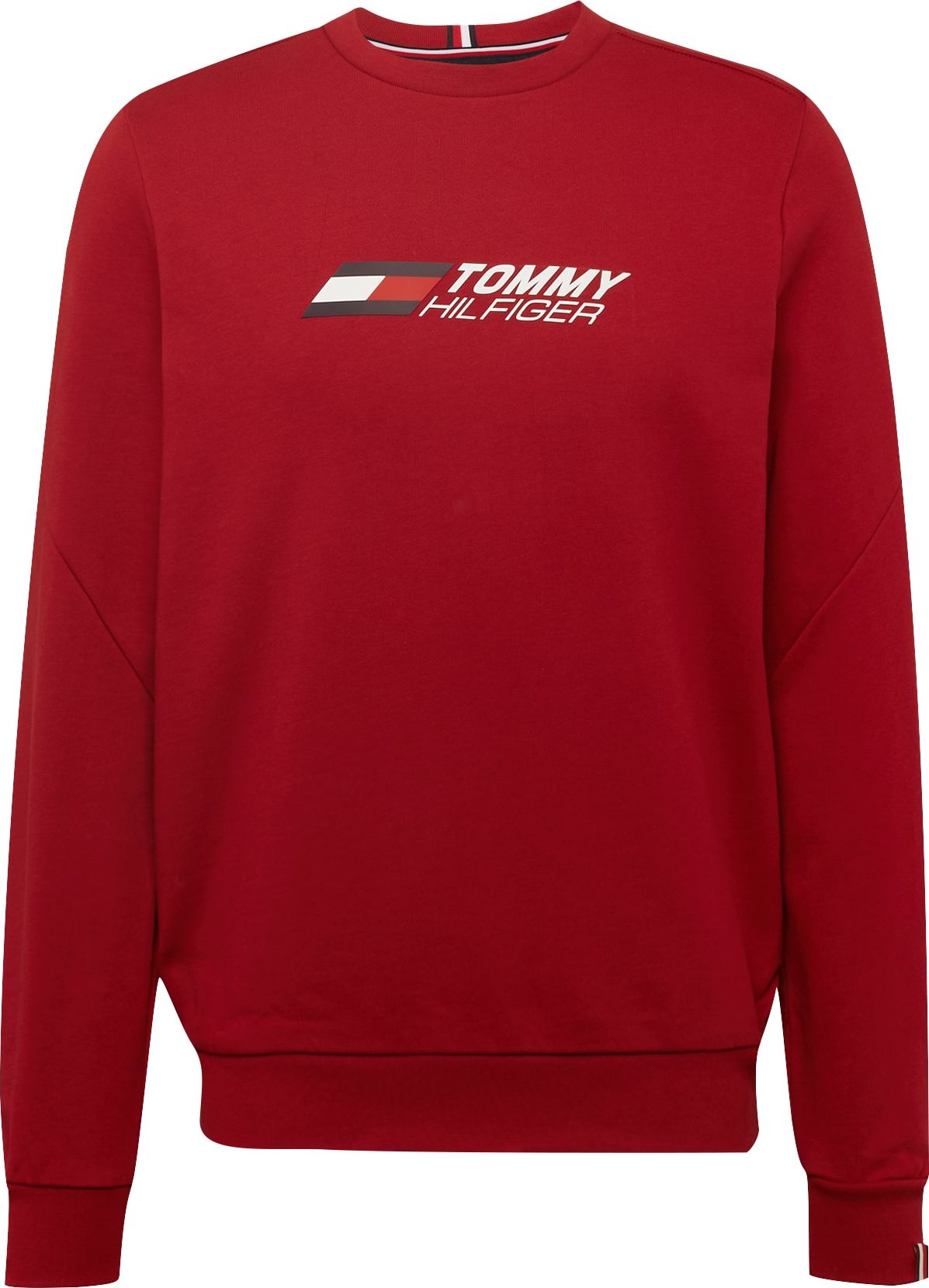 TOMMY HILFIGER Mikina marine modrá / grenadina / burgundská červeň / bílá