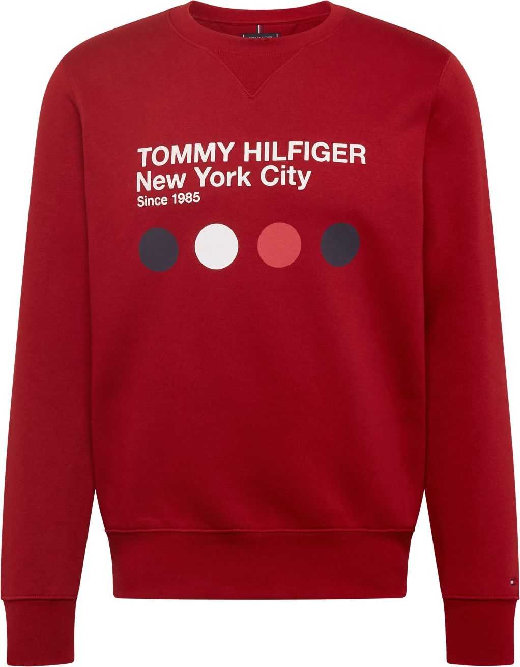 TOMMY HILFIGER Mikina 'METRO' námořnická modř / červená / bílá