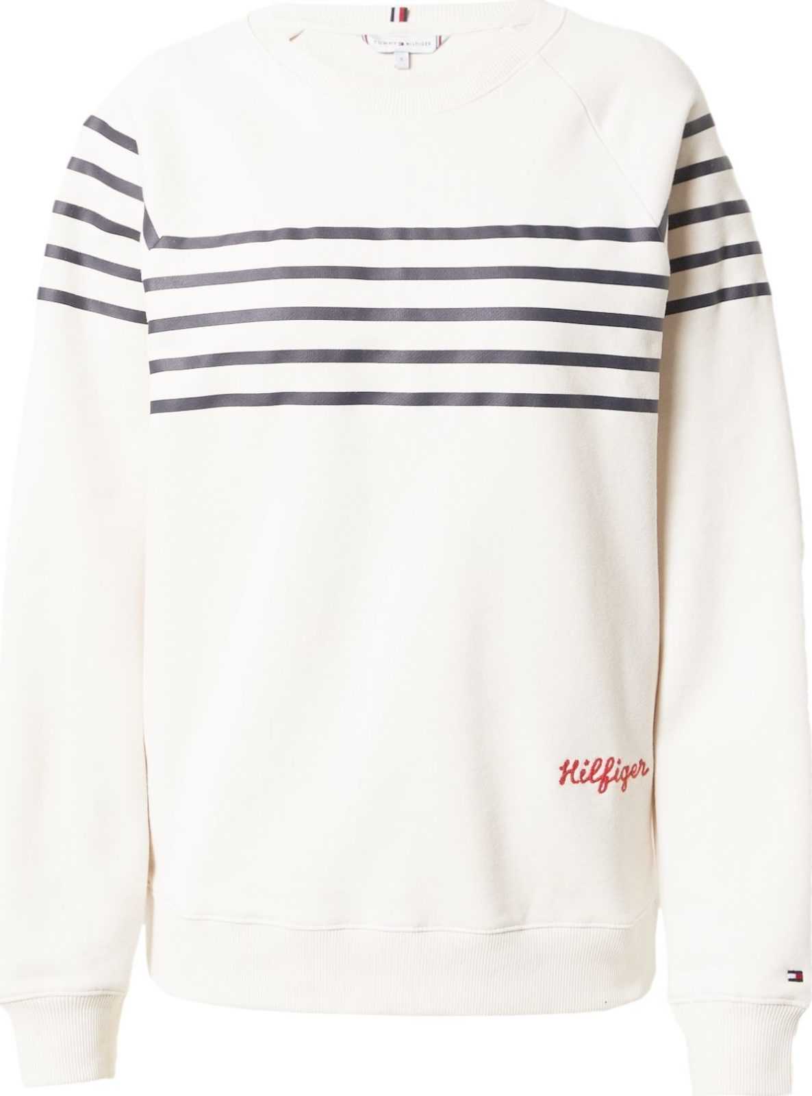 TOMMY HILFIGER Mikina námořnická modř / ohnivá červená / bílá