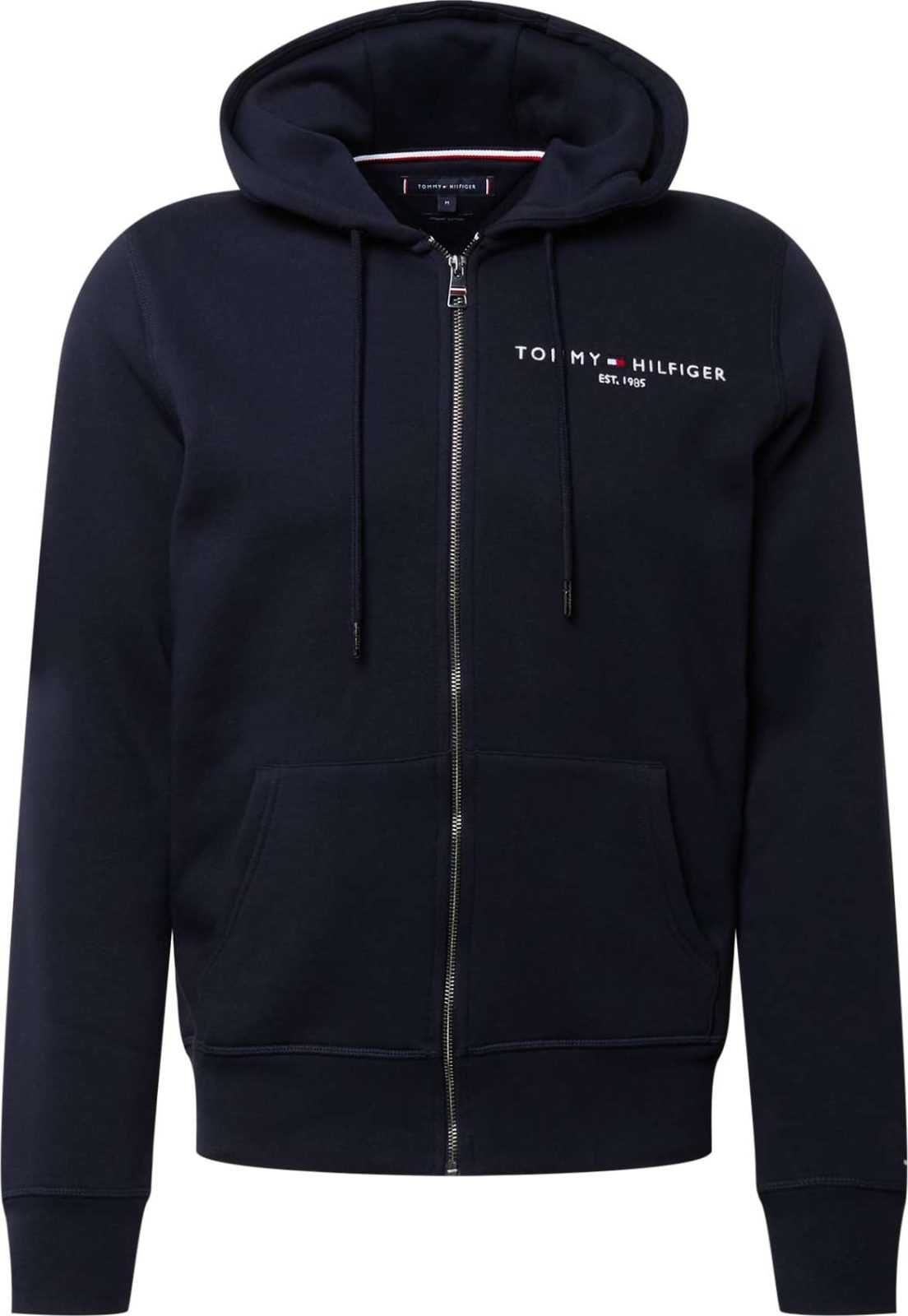 TOMMY HILFIGER Mikina tmavě modrá / červená / bílá