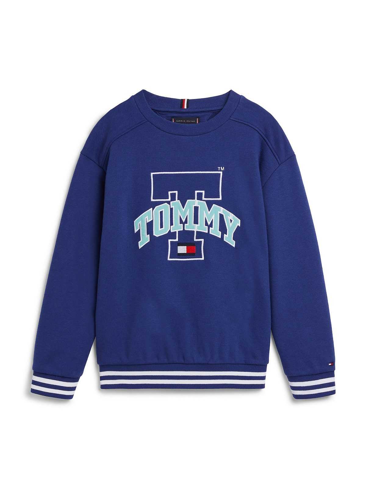 TOMMY HILFIGER Mikina světlemodrá / tmavě modrá / červená / bílá