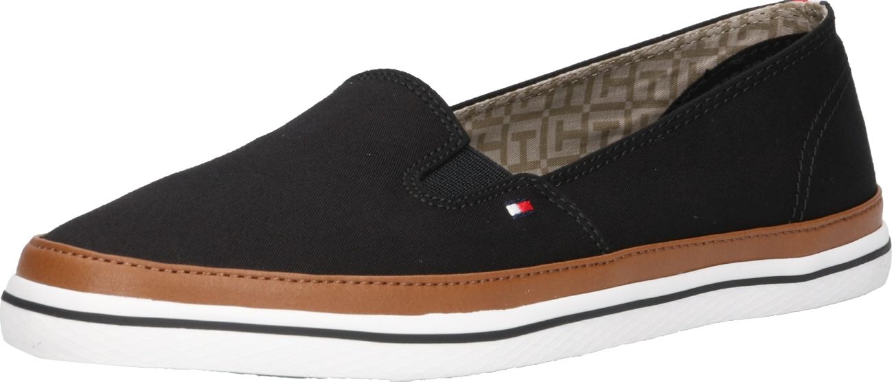 TOMMY HILFIGER Slip on boty 'Kesha' koňaková / černá