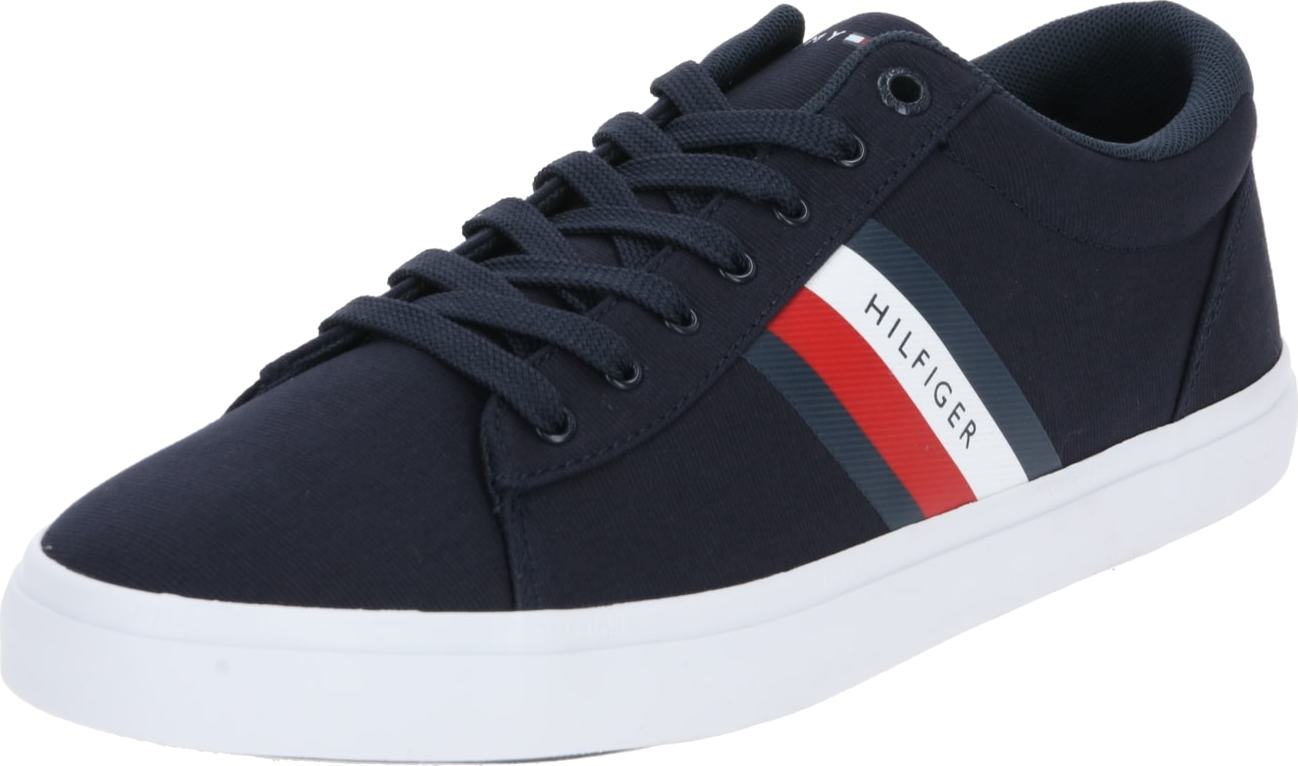 TOMMY HILFIGER Tenisky námořnická modř / světle červená / bílá