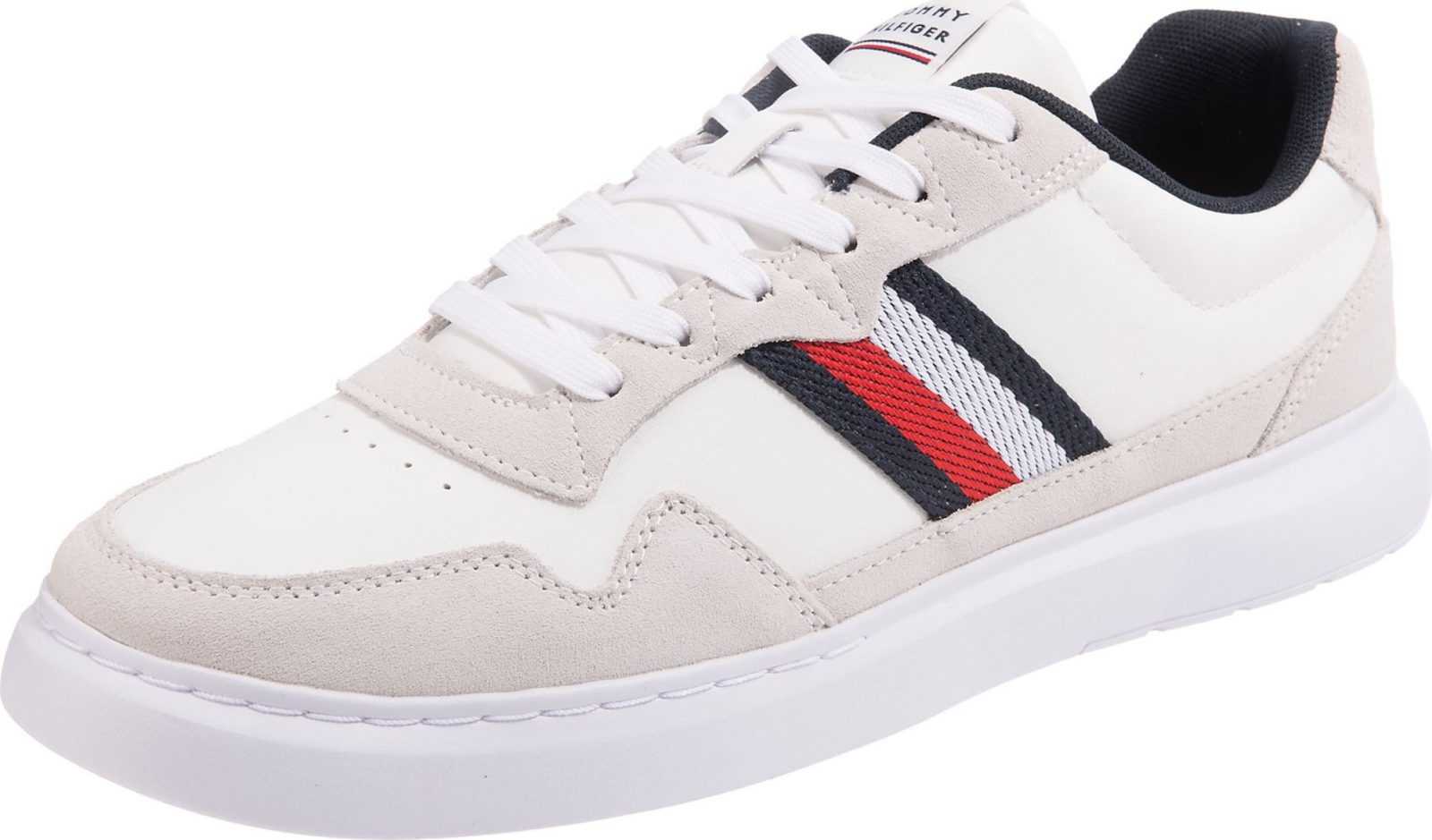 TOMMY HILFIGER Tenisky námořnická modř / světle šedá / červená / bílá