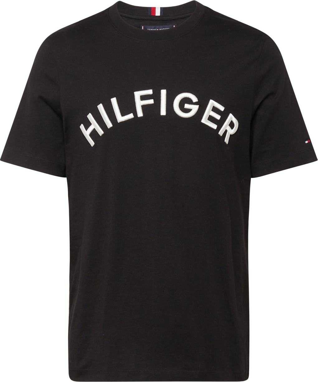 TOMMY HILFIGER Tričko černá / bílá