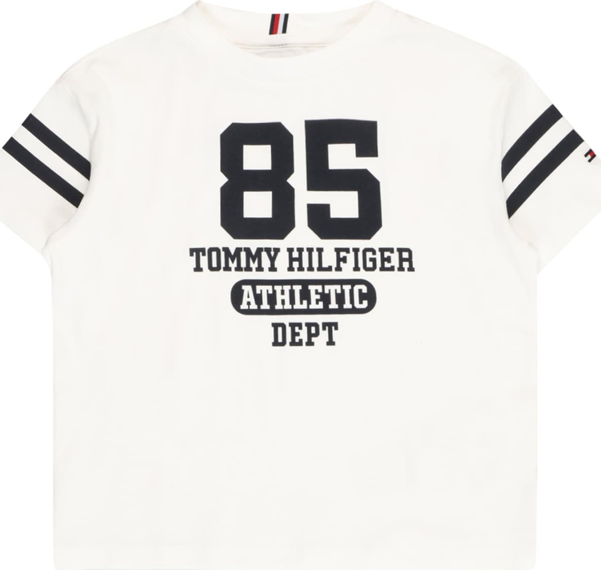 TOMMY HILFIGER Tričko 'Collegiate' černá / bílá