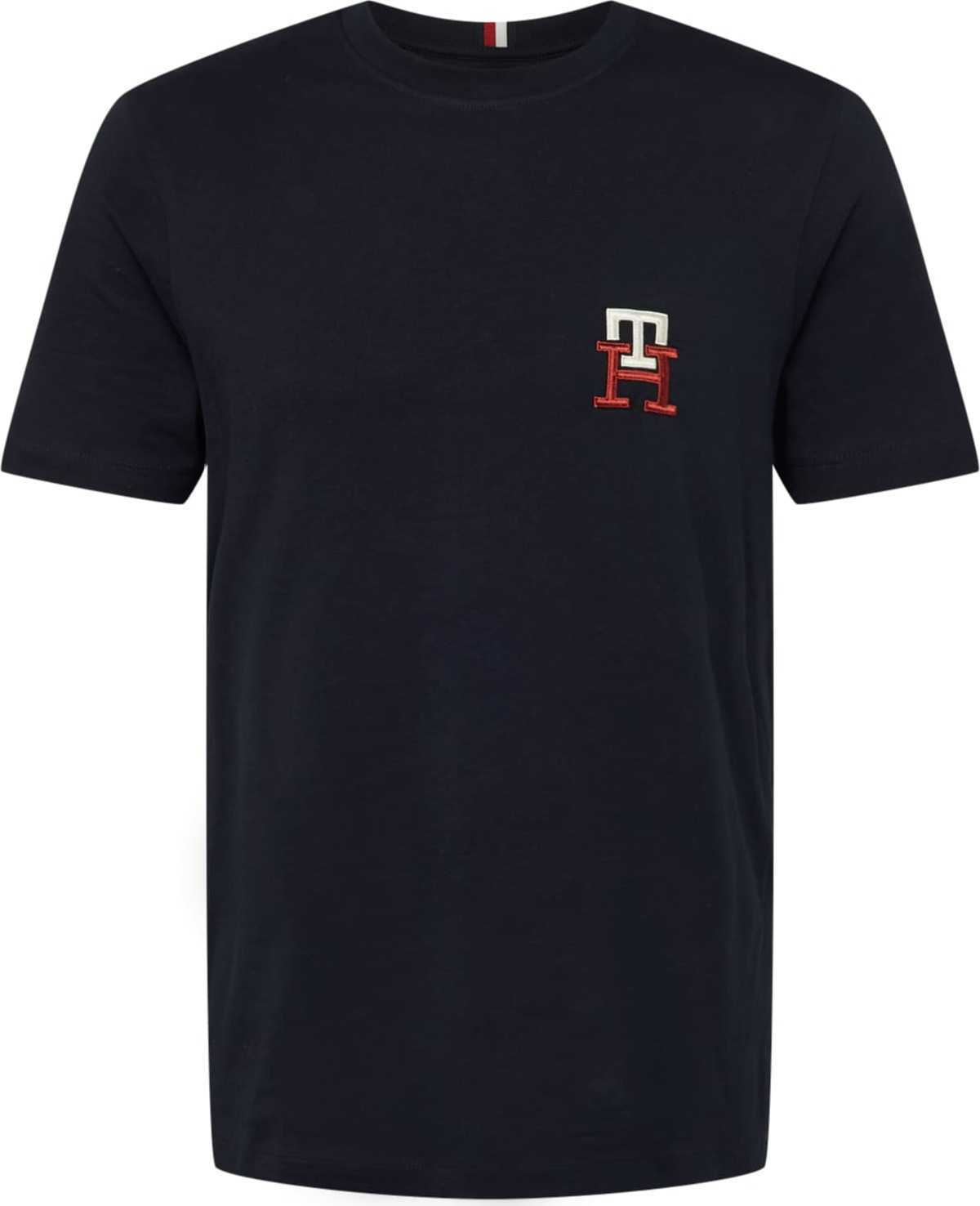 TOMMY HILFIGER Tričko noční modrá / červená / bílá