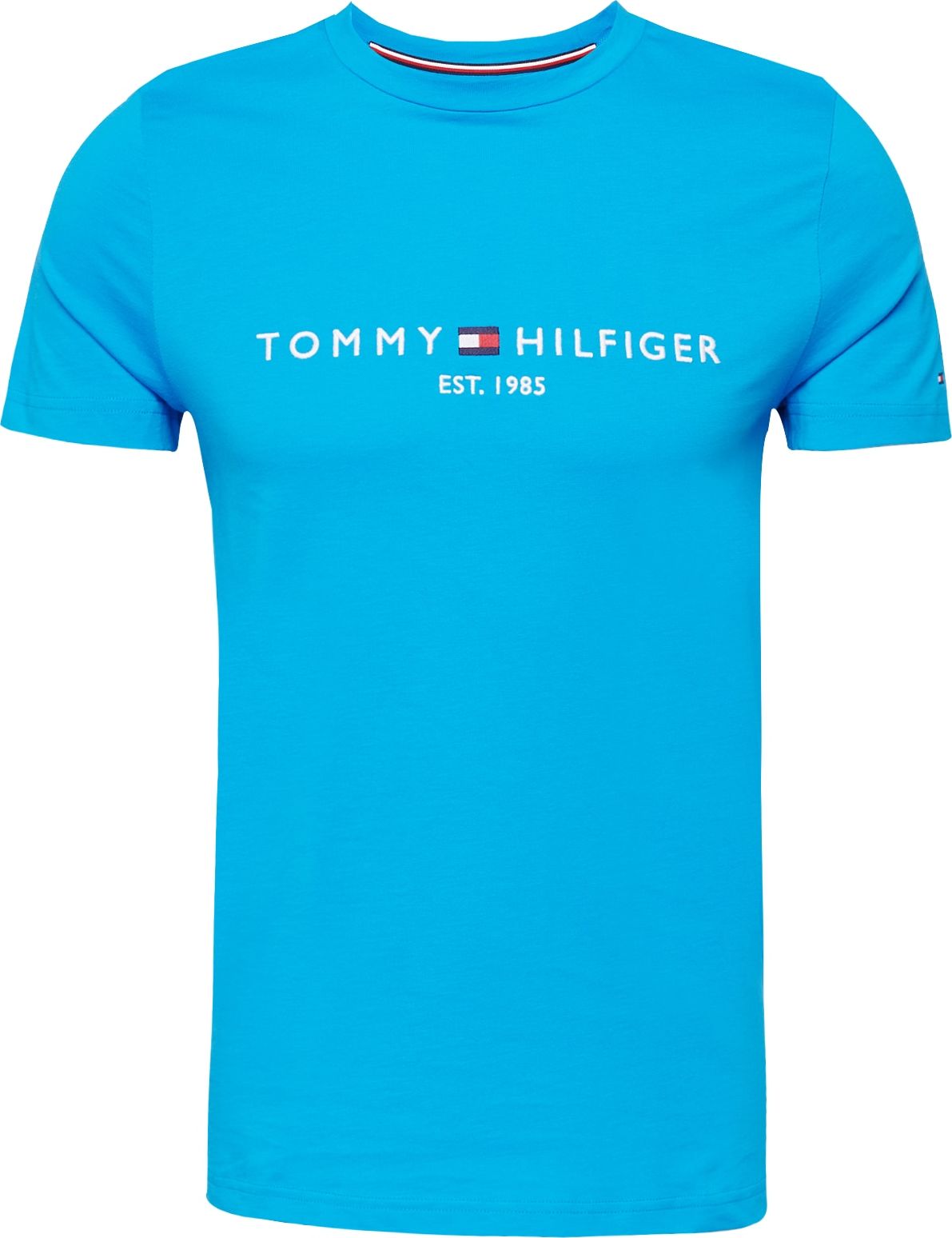 TOMMY HILFIGER Tričko námořnická modř / azurová / červená / bílá